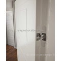 Luxury white villa carved wooden internal room door with contempery hidden hinges & wooden frame